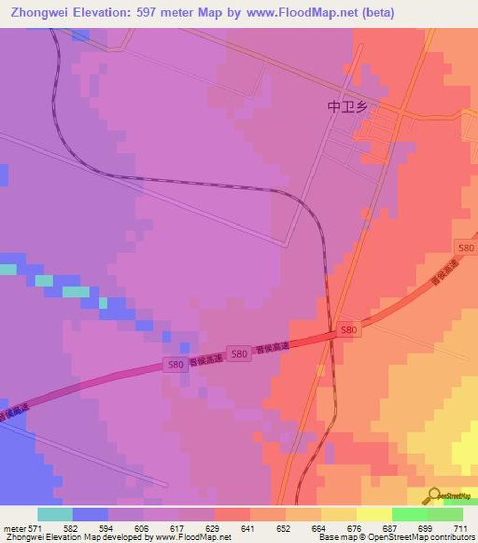 Elevation Of Zhongwei,China Elevation Map, Topography, Contour, Zhongwei, China, Ancient China Dynasty, Xiy Airport