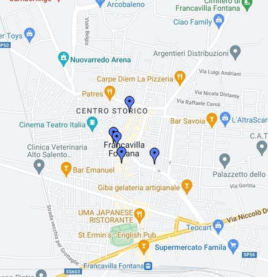 Francavilla Fontana Piazza & Strade – Google My Maps, Francavilla Fontana, Italy, Francavilla Puglia, Puglia Italy