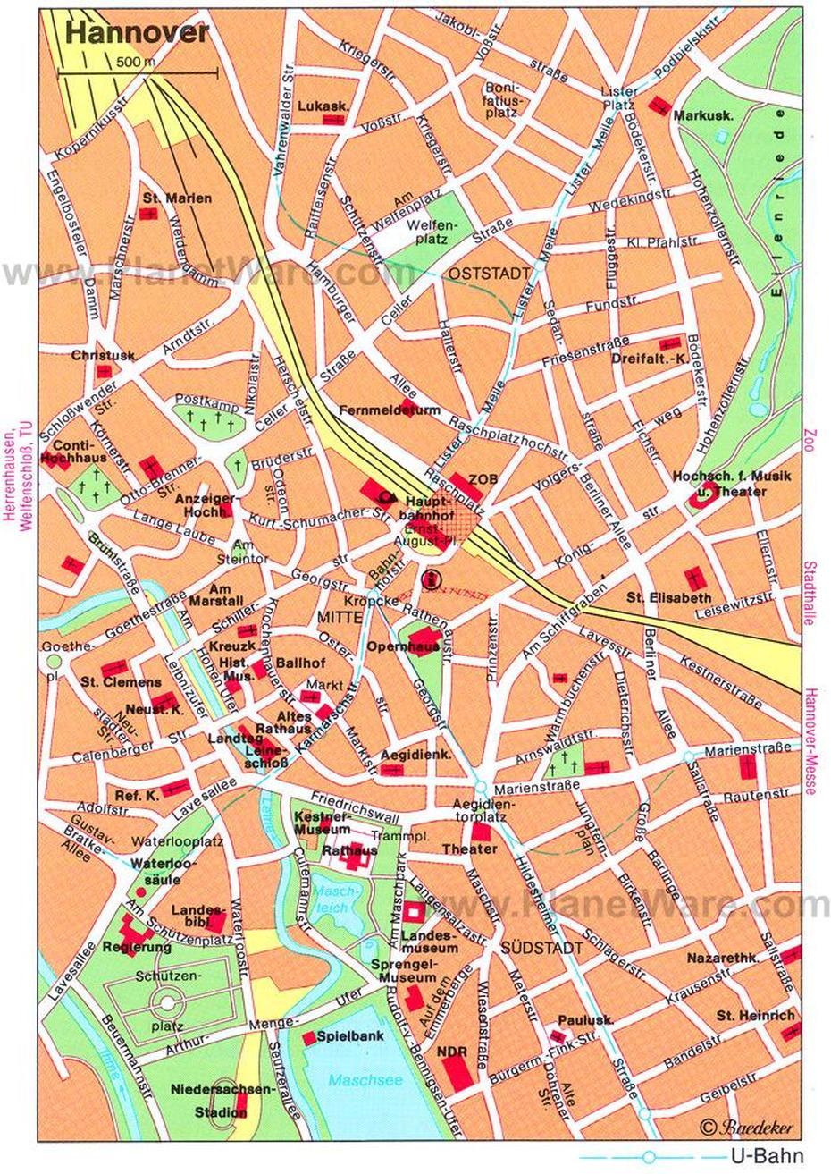 Hannover Map, Hannover, Germany, Of Hanover, Hannover Airport