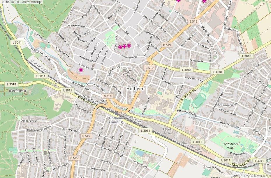 Hofheim Map Germany Latitude & Longitude: Free Maps, Hofheim, Germany, Esslingen Germany, Kirchheim  Unter Teck