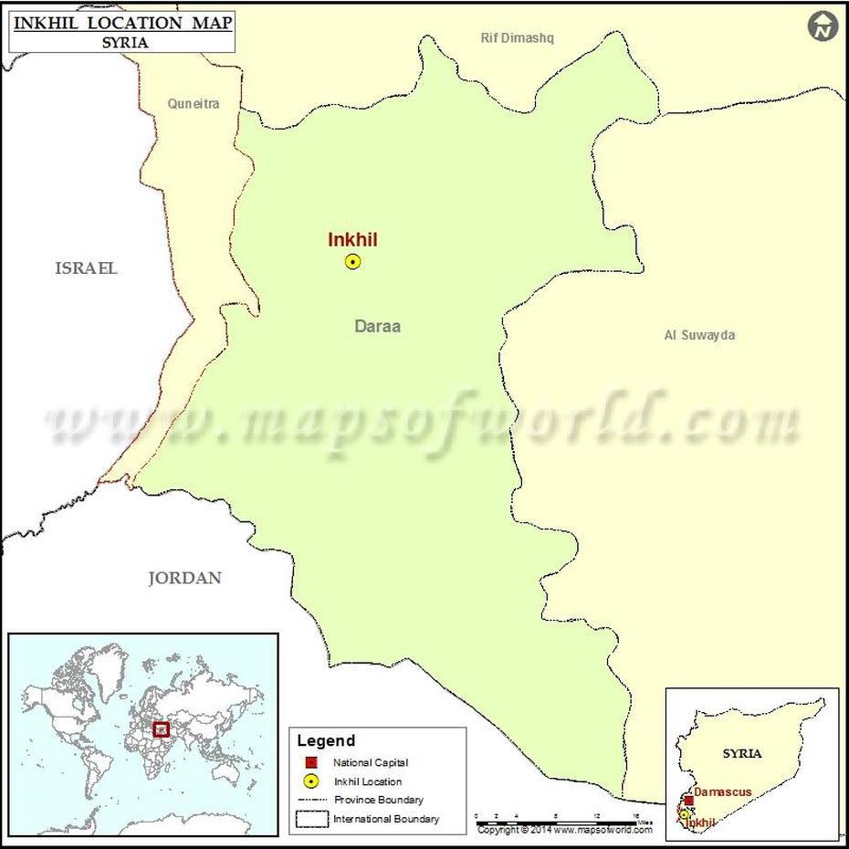 Where Is Inkhil | Location Of Inkhil In Syria Map, Inkhil, Syria, Ancient Syria, Syria  Outline