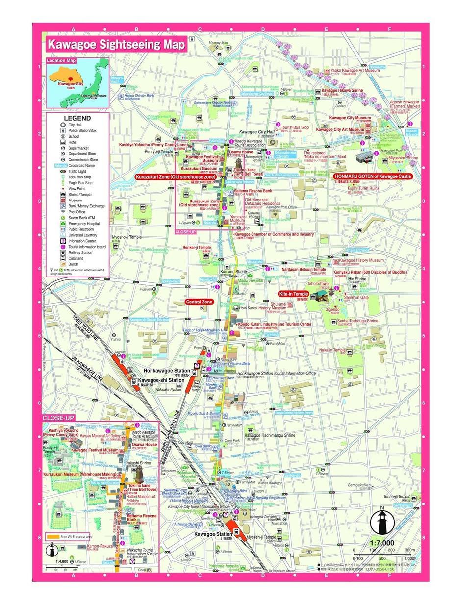 – Kawagoe Guide Map, Kawagoe, Japan, Saitama Prefecture Japan, Saitama  Tokyo