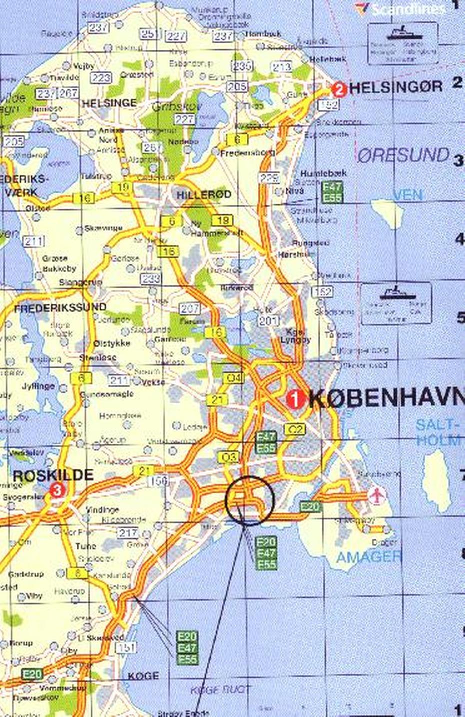 Koge Map, Køge, Denmark, Naestved Denmark, Helsingor