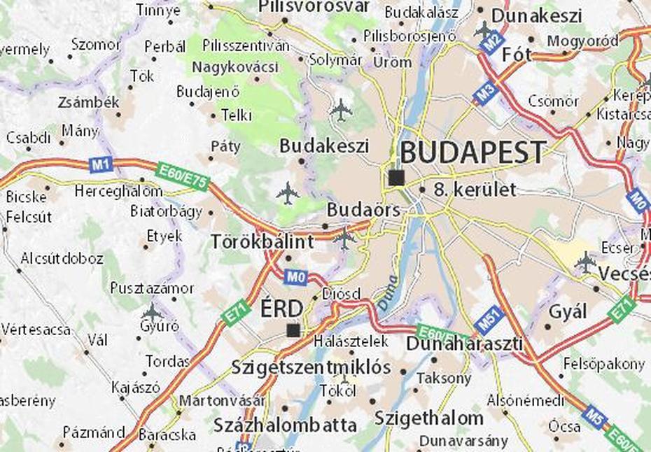 Map Of Budaors – Michelin Budaors Map – Viamichelin, Budaörs, Hungary, Of Hungary Europe, Budapest Zoo