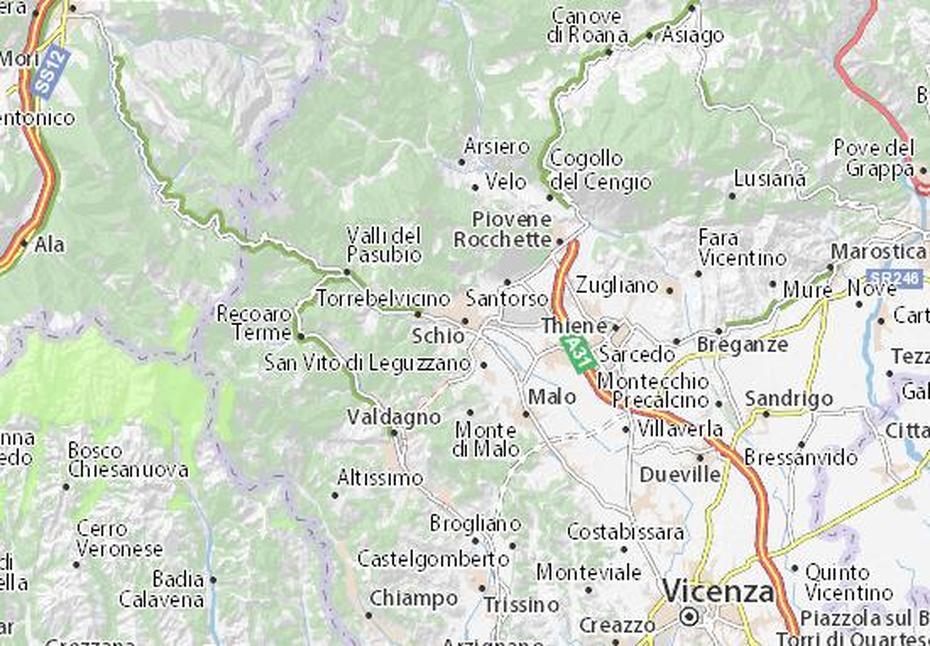 Michelin Schio Map – Viamichelin, Schio, Italy, Italy Monuments, Veneto Italy