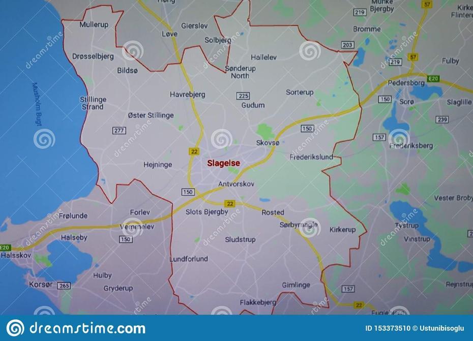 Modern Map For Slagelse, Denmark. Stock Photo – Image Of Atlas …, Slagelse, Denmark, Naestved Denmark, Trelleborg Denmark