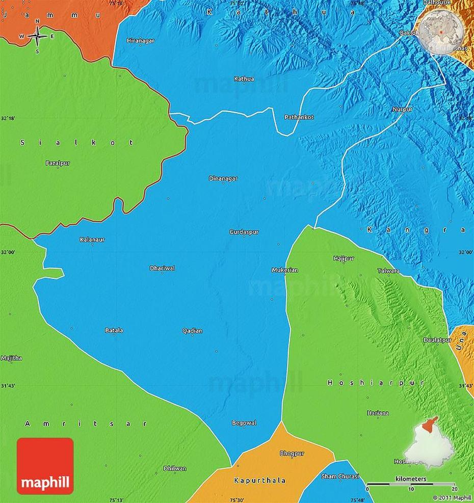 Political Map Of Gurdaspur, Gadarpur, India, Asirgarh  Fort, Madhya Pradesh India