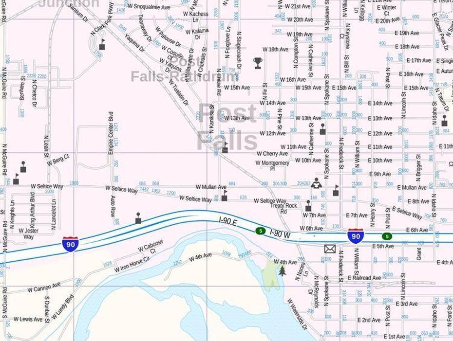 Where Is Post Falls Idaho, Of Post Falls City Limits, Falls , Post Falls, United States