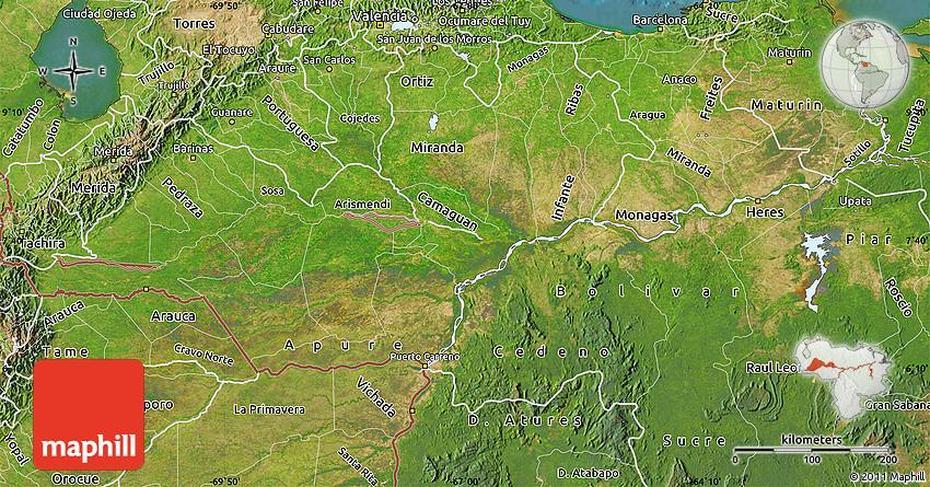 Satellite Map Of Barinas, Barinas, Venezuela, Apure Venezuela, Turismo En Venezuela