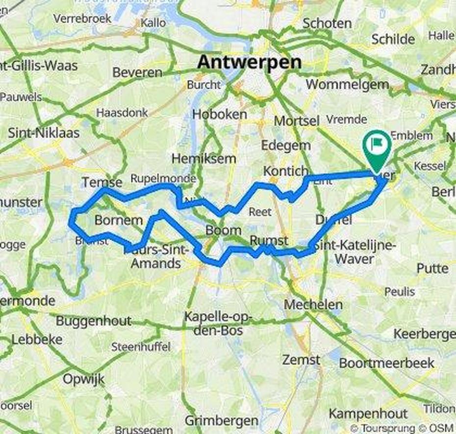 Temse – Radroute –  Bikemap, Temse, Belgium, Flanders Belgium, Ypres Belgium