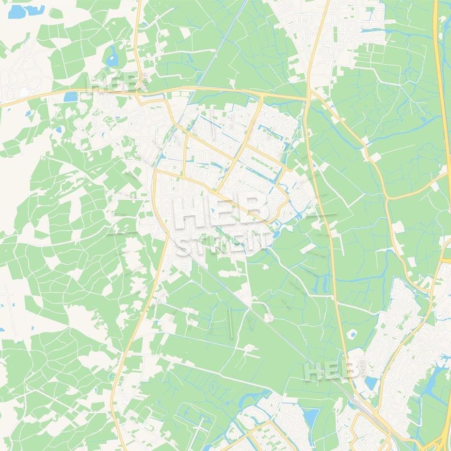 Castricum, Netherlands Vector Map – Classic Colors | Hebstreits …, Castricum, Netherlands, Rutger Castricum, Top Beaches Netherlands