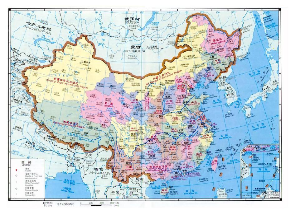 Detailed Map Of China – Map Cabo San Lucas, Jiexiu, China, China  By Province, China  With Flag