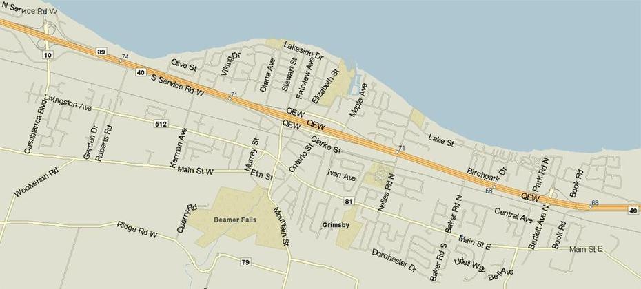 Grimsby Map, Ontario – Listings Canada, Grimsby, Canada, Grimsby Beach, Grimsby Harbour