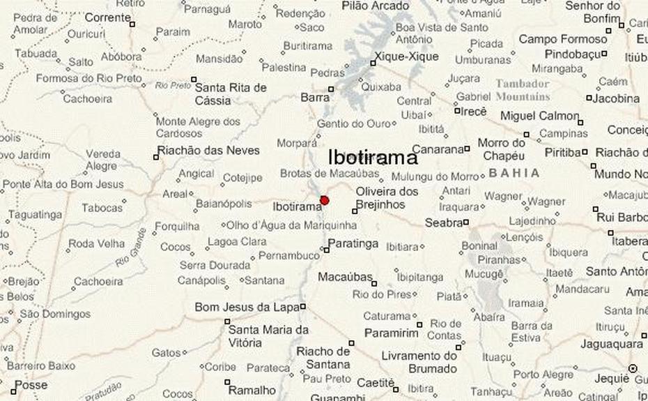 Guia Urbano De Ibotirama, Ibotirama, Brazil, Brazil Cities, Detailed  Of Brazil