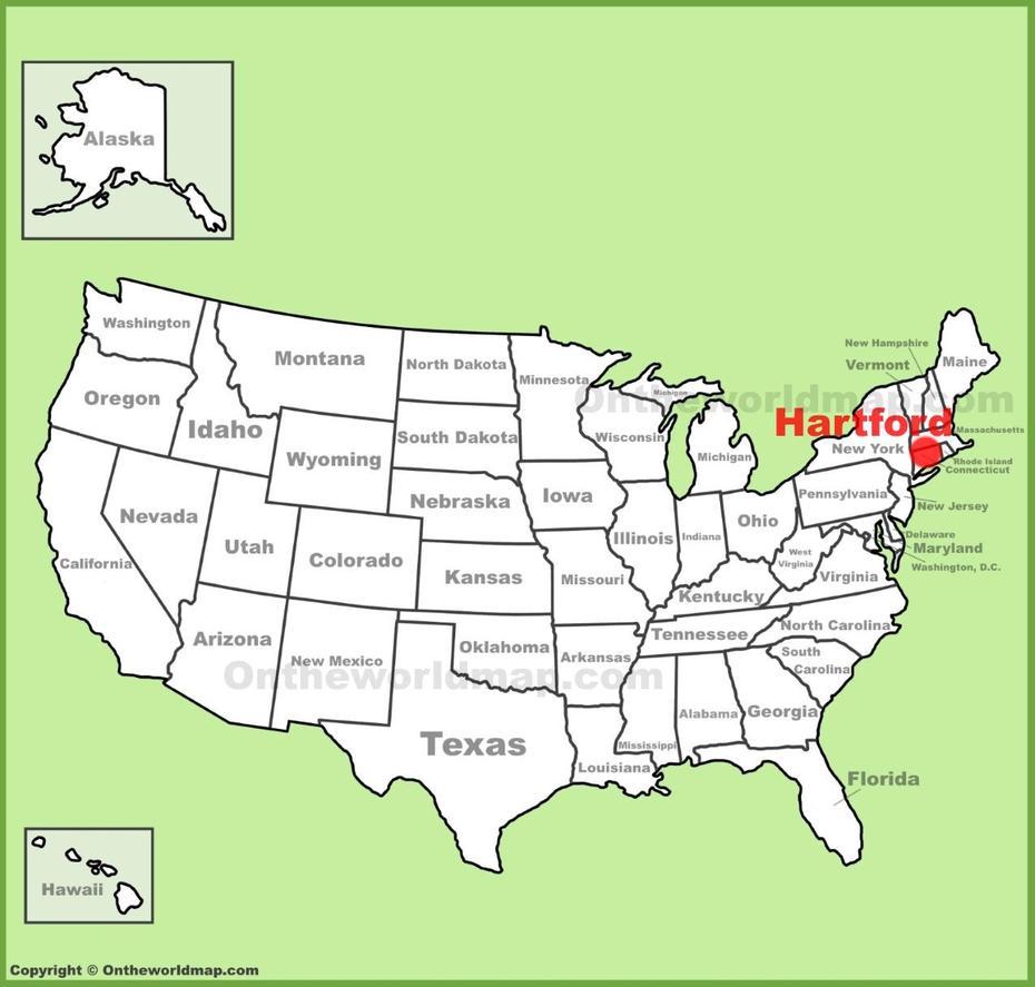 Hartford Location On The U.S. Map, Hartford, United States, United States  50 States, United States  Puzzle