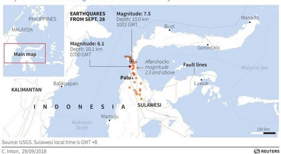 Indonesia Tsunami: Toll Rises, Dozens Missing | Otago Daily Times …, Palu, Indonesia, Indonesia  Location, Indonesia Earthquake