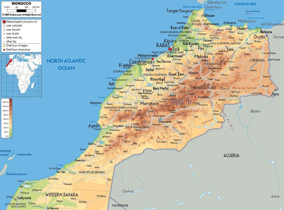 Map Of Morocco With Cities – State Coastal Towns Map, Oulad Yaïch, Morocco, Morocco Coast, Morocco Africa