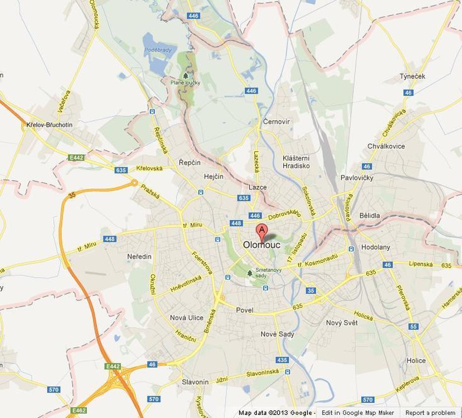 Map Of Olomouc, Olomouc, Czechia, University Olomouc, Europics