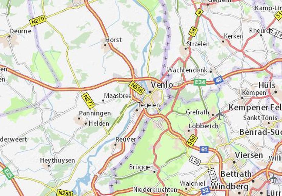 Michelin Blerick Map – Viamichelin, Blerick, Netherlands, Laboratorium School Blerick, Trains From  Venlo