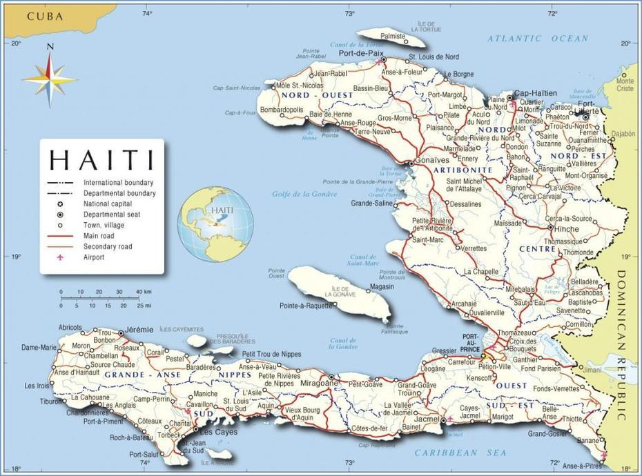 Printable Map Of Haiti | Free Printable Maps, Baradères, Haiti, Fermathe Haiti, Anse A Veau Haiti