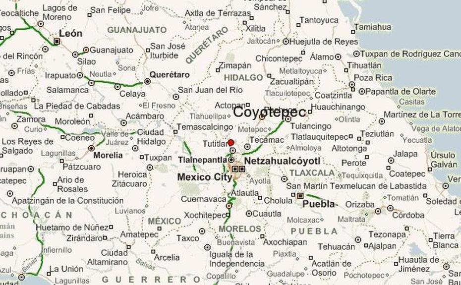 Spanish Mexico, Detailed  Mexico, Guia Urbano, Coyotepec, Mexico