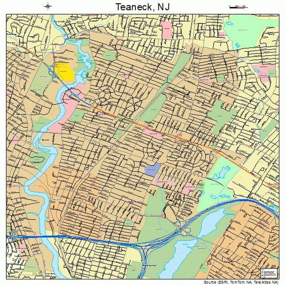 Teaneck New Jersey Street Map 3472390, Teaneck, United States, Atlantic City New Jersey, Bogota New  Jersey