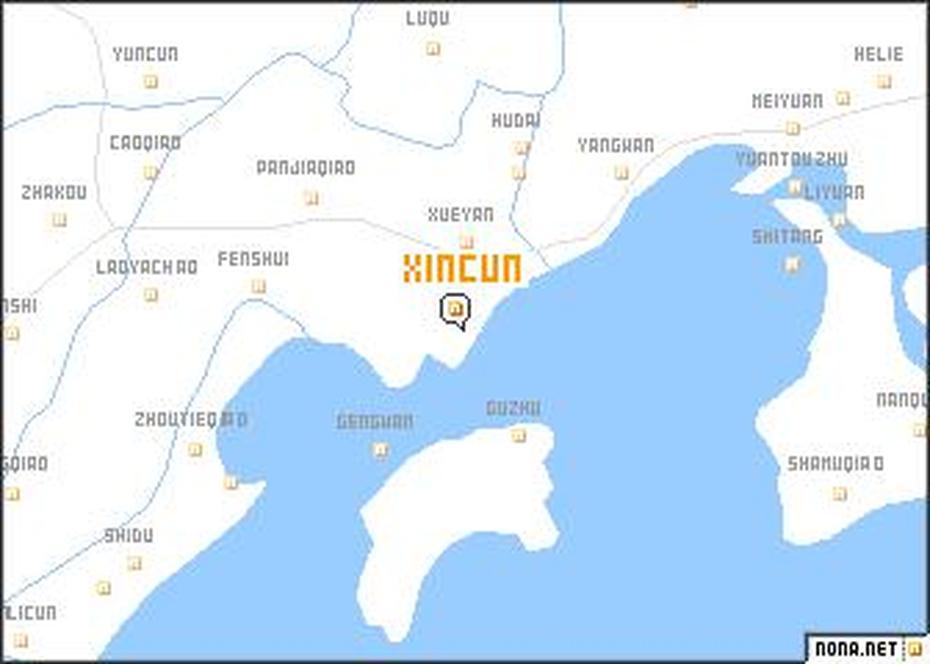 Xincun (China) Map – Nona, Xincun, China, China  Printable, Of China Provinces