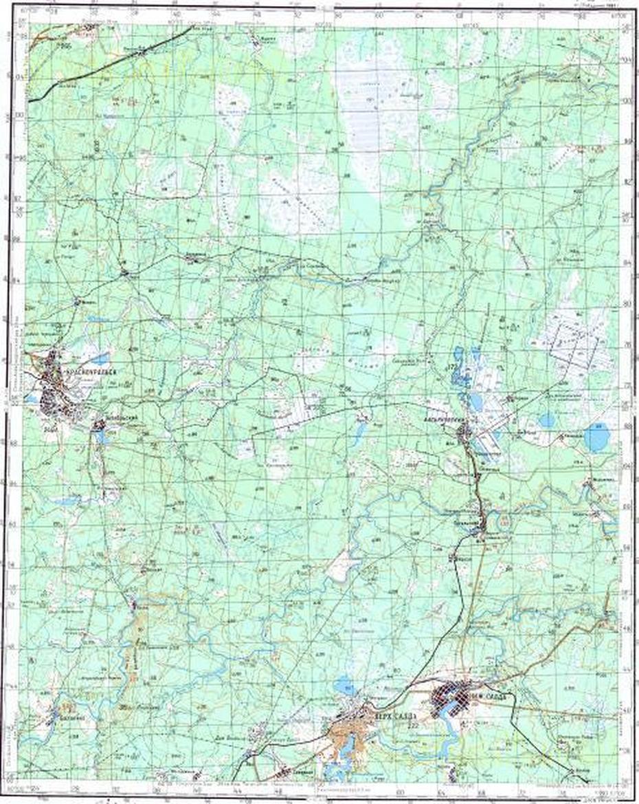 B”Download Topographic Map In Area Of Verkhnyaya Salda, Krasnouralsk …”, Verkhnyaya Salda, Russia, Lago Di Salda, Salda Meer