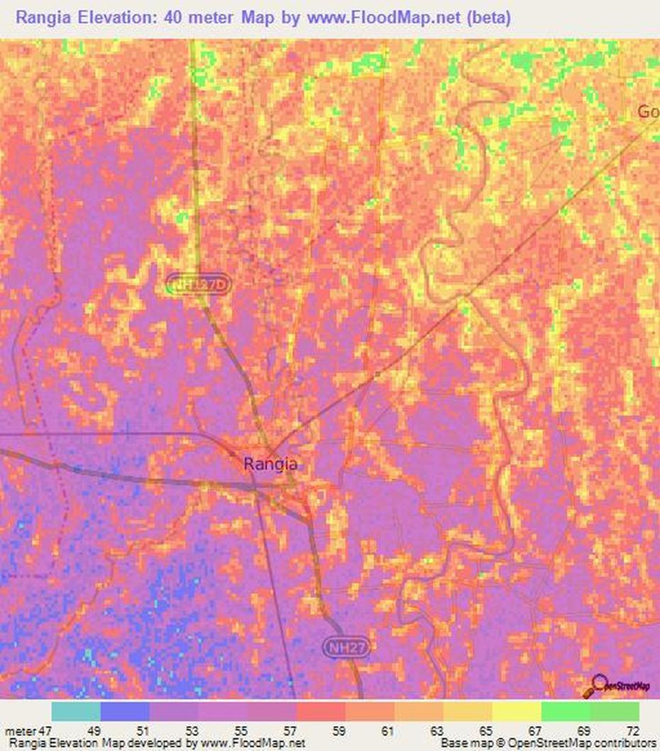 Elevation Of Rangia,India Elevation Map, Topography, Contour, Rangia, India, Neodexiospira  Brasiliensis, Mulinia  Lateralis