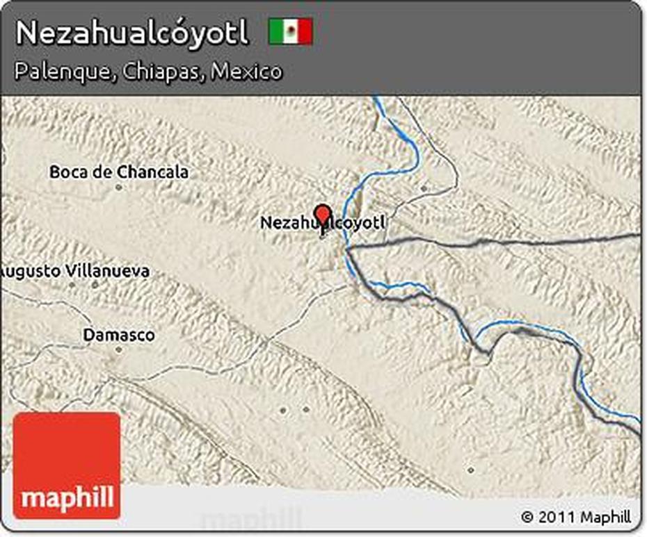 Free Shaded Relief 3D Map Of Nezahualcoyotl, Nezahualcóyotl, Mexico, Municipios De Mexico, Neza-Chalco -Itza