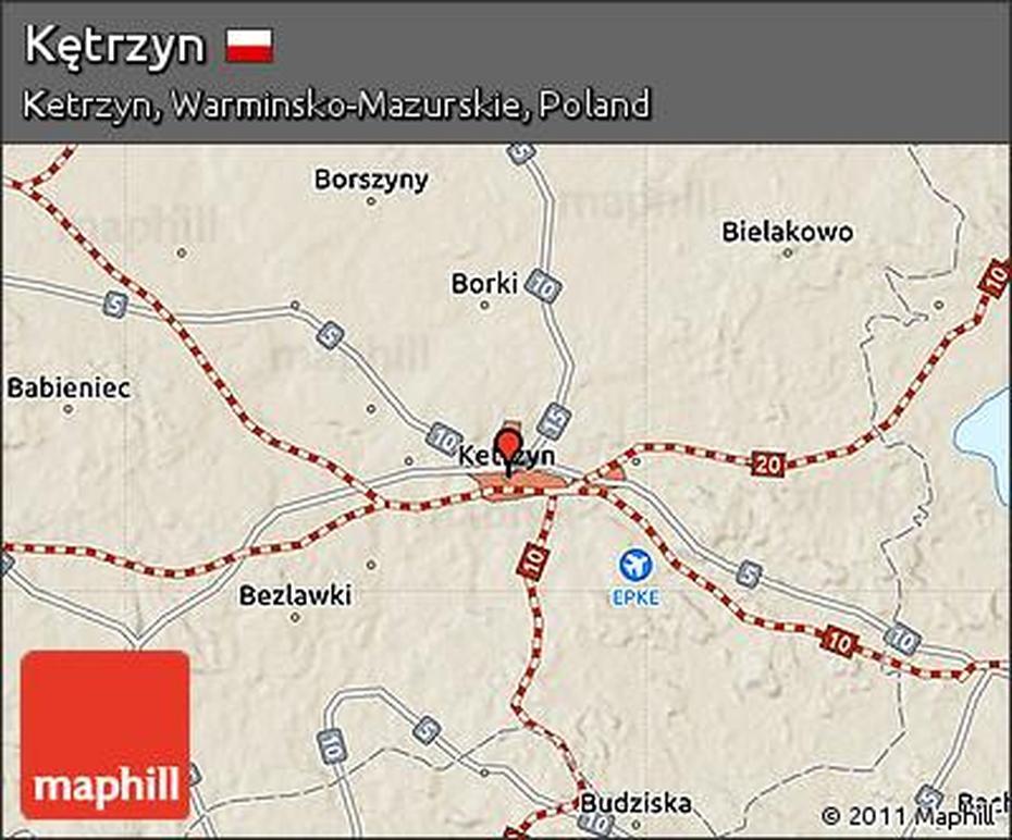 Free Shaded Relief Map Of Ketrzyn, Kętrzyn, Poland, Olsztyn Poland, Wolf’S Lair Poland