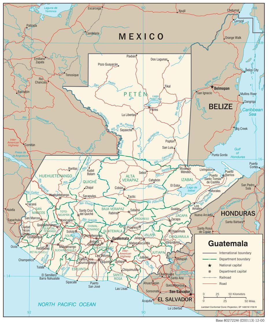 Guatemala Maps – Perry-Castaneda Map Collection – Ut Library Online, Raxruhá, Guatemala, Mexico And Guatemala, Detailed  Guatemala