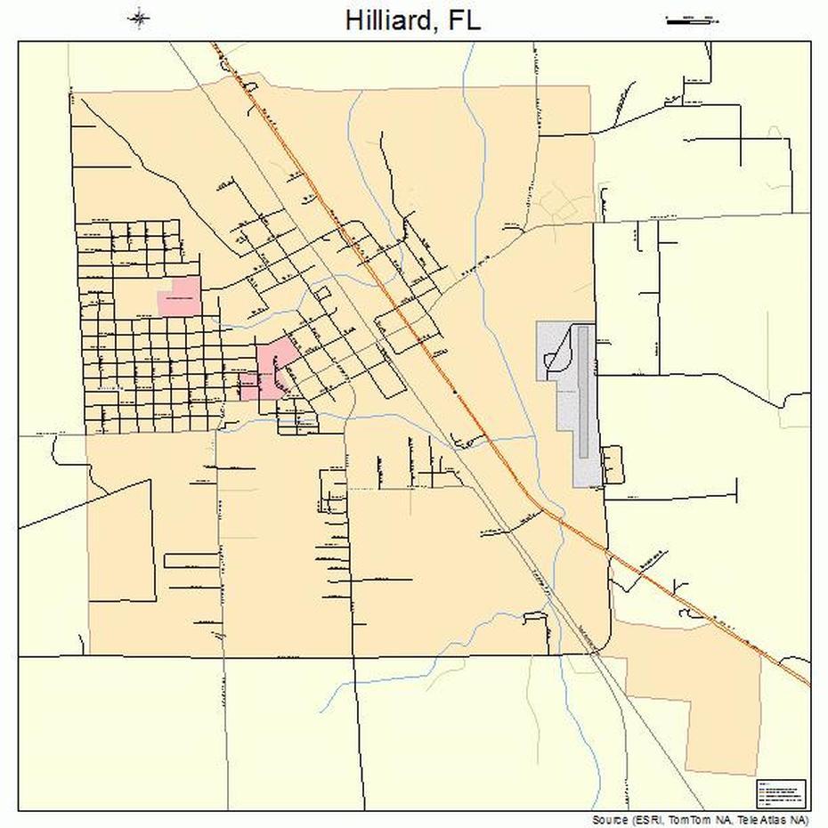 Hilliard Florida Street Map 1230750, Hilliard, United States, Zanesville Ohio, Old Hilliard