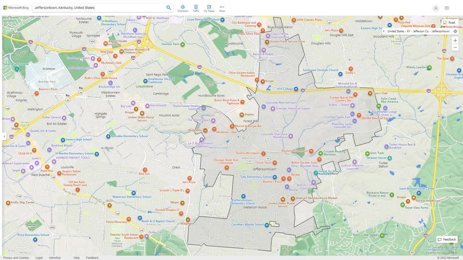 Jeffersontown, Kentucky Map, Jeffersontown, United States, United States World, Basic United States