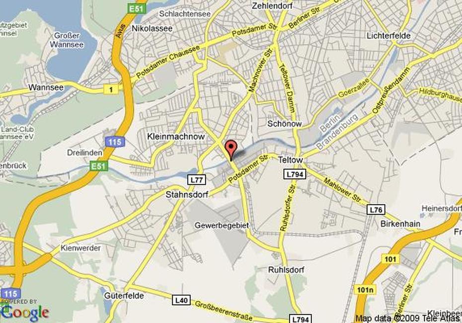 Map Of Courtyard By Marriott Berlin Teltow, Teltow, Teltow, Germany, Teltow 14513, Luckenwalde