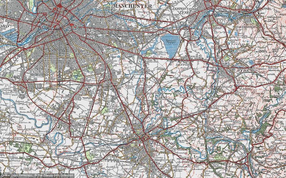 Map Of Reddish, 1923 – Francis Frith, Reddish, United Kingdom, World Political  United Kingdom, United Kingdom  With Cities