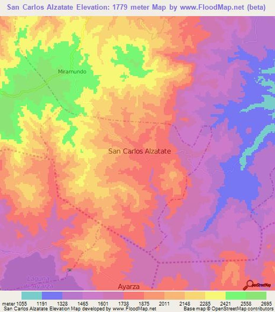 San Carlos Arizona, San Carlos City, Topography, San Carlos Alzatate, Guatemala