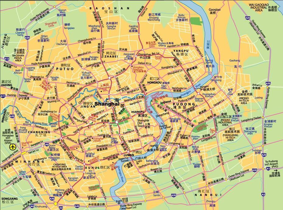 Shanghai Travel Guide Map – China Trekking Guide, Route, Map, Photo, Shanhe, China, Shanghai Port, Pudong