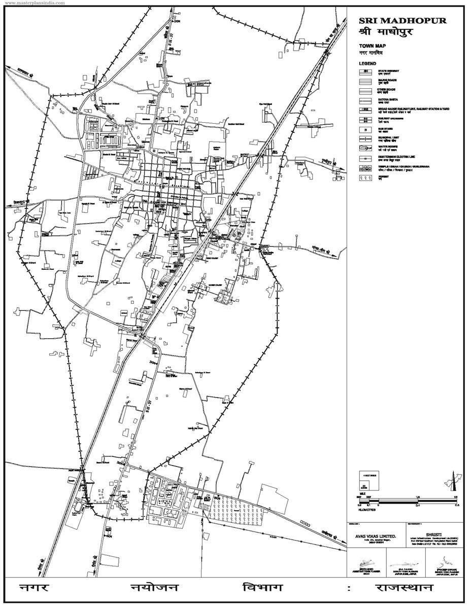 Sri Madhopur Town Map – Master Plans India, Sri Mādhopur, India, Sawai Madhopur, Kuchaman  Fort