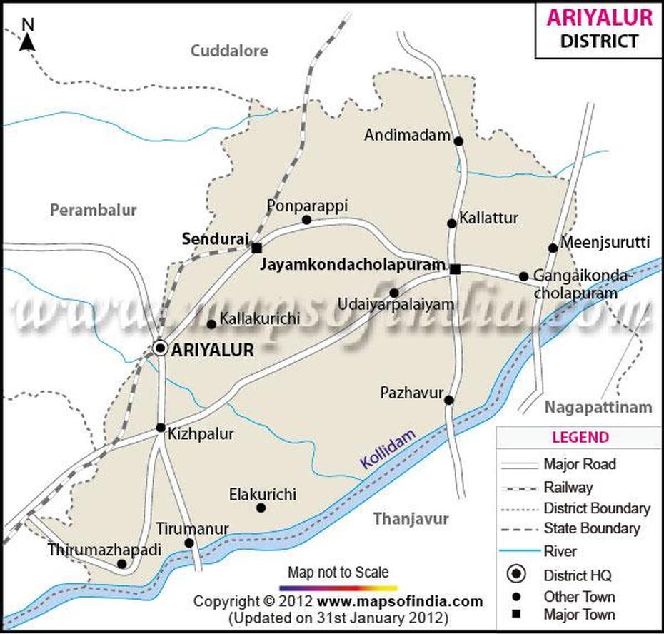 Ariyalur District Map, Ariyalūr, India, Ariyalur  District, Kumbakonam