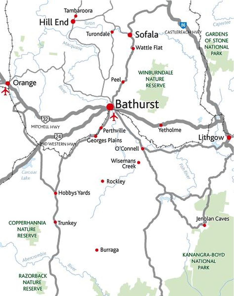 Bathurst Map, Bathurst, Australia, Bathurst Nb, Bathurst Nsw Australia