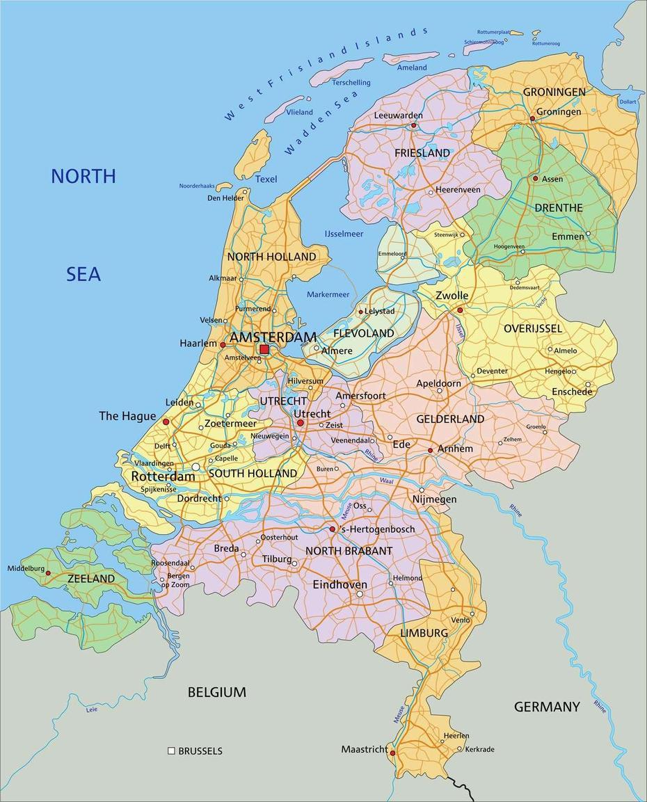 Is “Holland” The Same Place As “The Netherlands”? | Britannica, Oosterend, Netherlands, Detailed  Netherlands, Netherlands  Outline