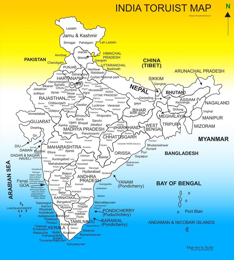 India Travel Map, Travel Places Of India, Nāsriganj, India, India  Puzzle, Big India