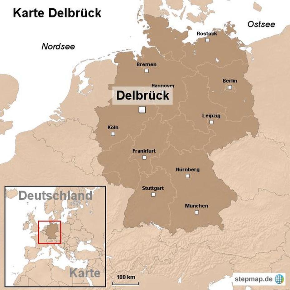 Karte Delbruck Von Ortslagekarte – Landkarte Fur Deutschland, Delbrück, Germany, Mainz Germany, Rudesheim Am Rhein