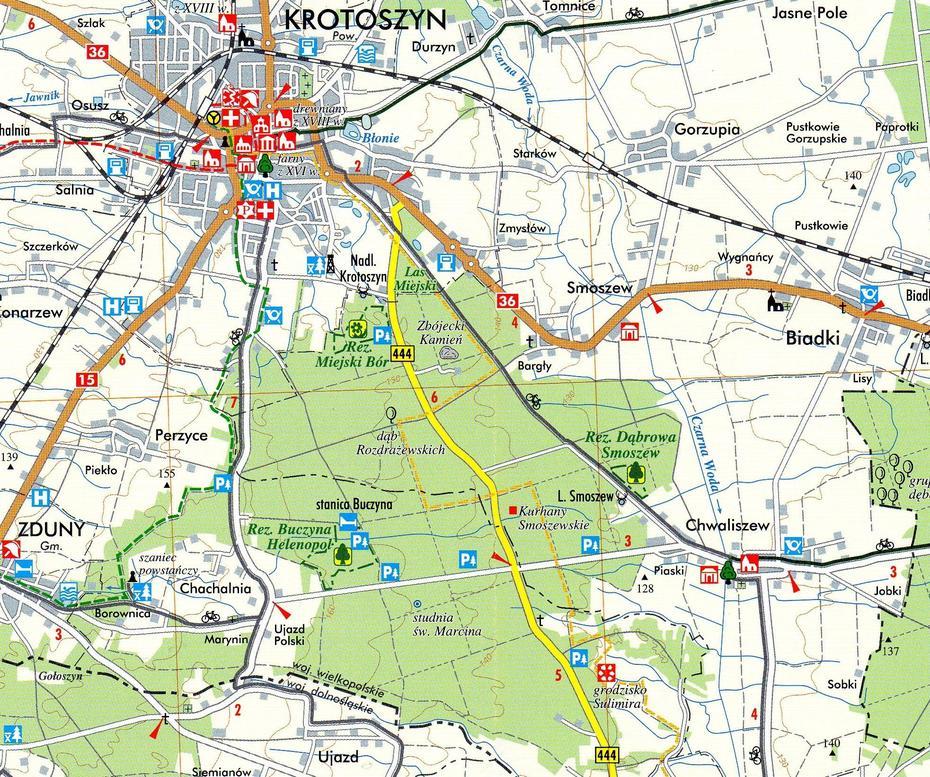 Krotoszyn I Okolice Mapa Turystyczna 1:50 000 Topmapa, Krotoszyn, Poland, Astra Krotoszyn, Gmina  Barczewo