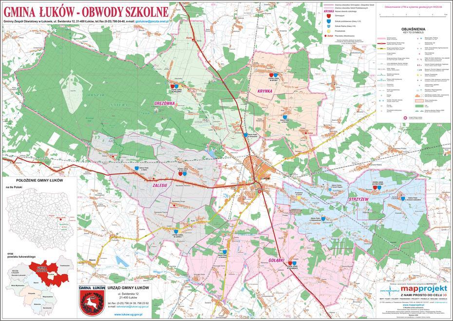 Mapa Ukow | Mapa, Łuków, Poland, Poland  Of Europe, Of Poland Today