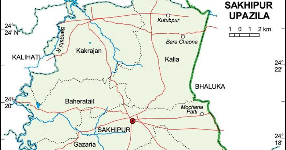 Maps Of Bangladesh: Political Map Of Sakhipur Upazila – Tangail District, Sakhipur, Bangladesh, Comilla Bangladesh, Dhaka Division