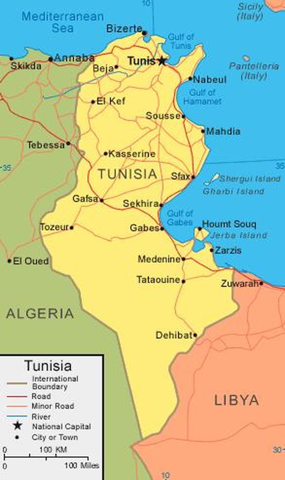 Tunisia Map, Bou Salem, Tunisia, Tunisia Africa, Sousse