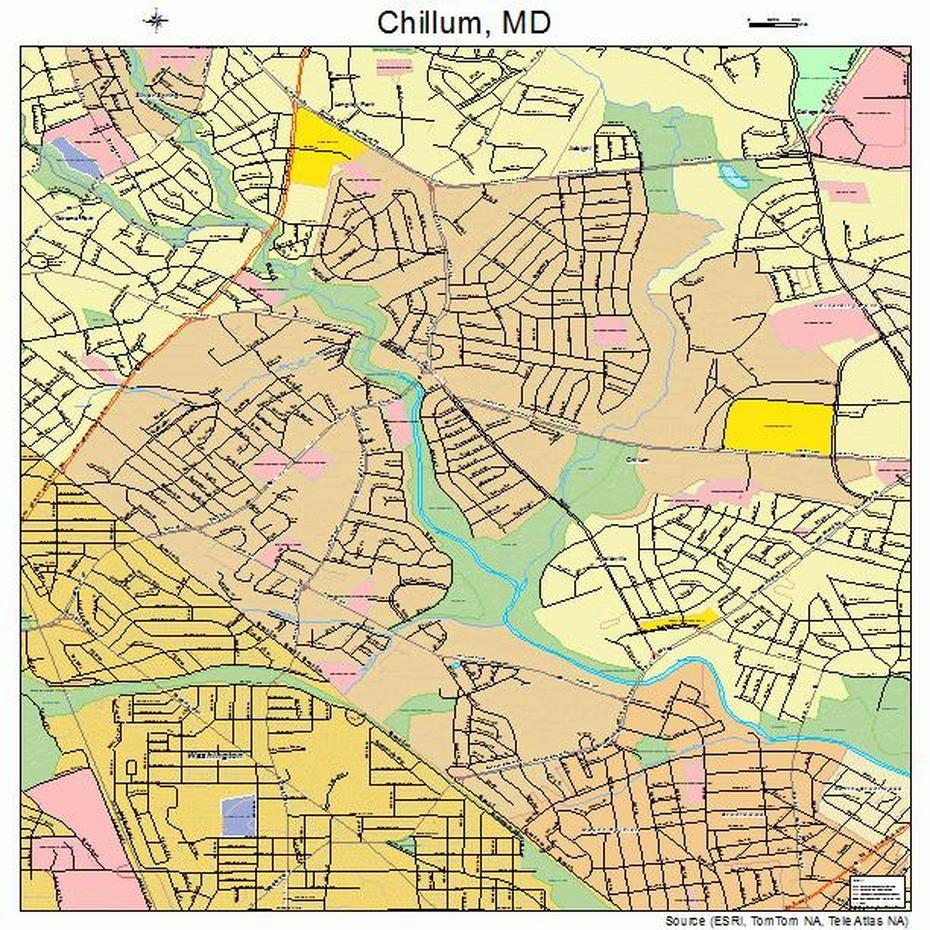 Chillum Maryland Street Map 2416875, Chillum, United States, 50 United States, United States America  Usa
