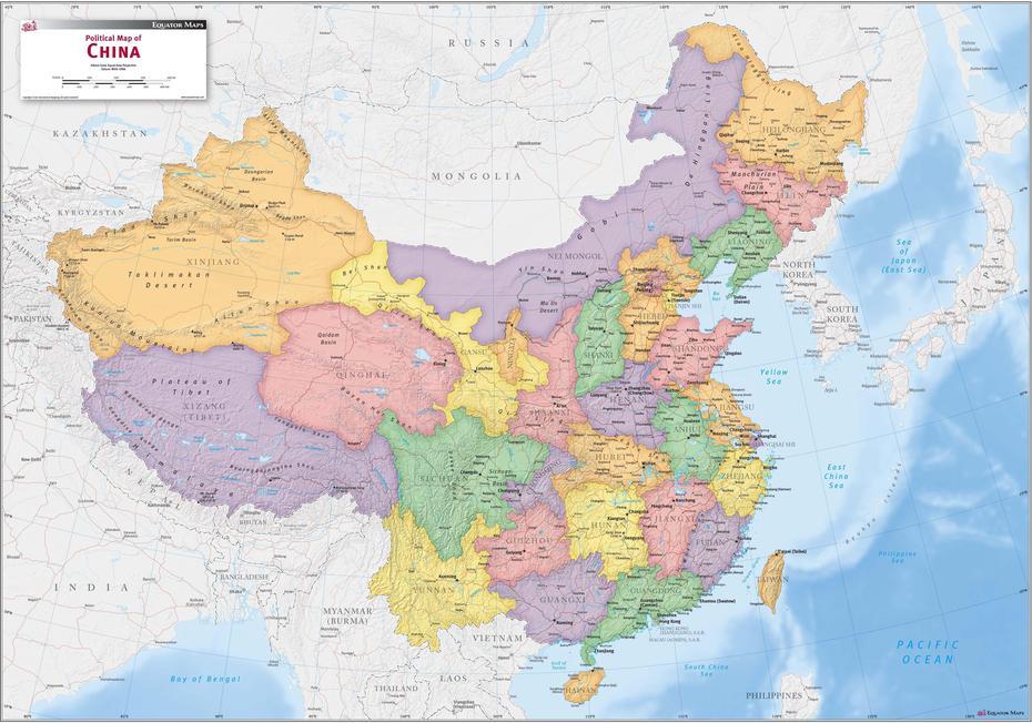 China Political Wall Map By Equator Maps – Mapsales, Ruiming, China, China  Svg, Cities In China
